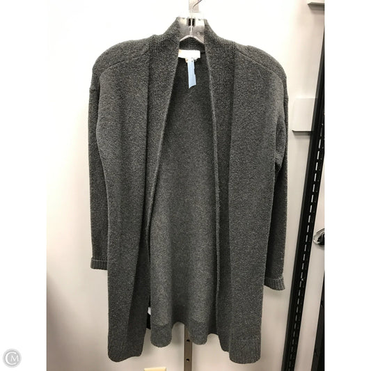 Sweater Cardigan By Loft In Grey, Size: Xxsp