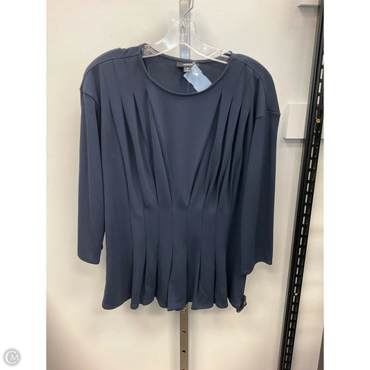 Top 3/4 Sleeve By Alfani In Navy, Size: M