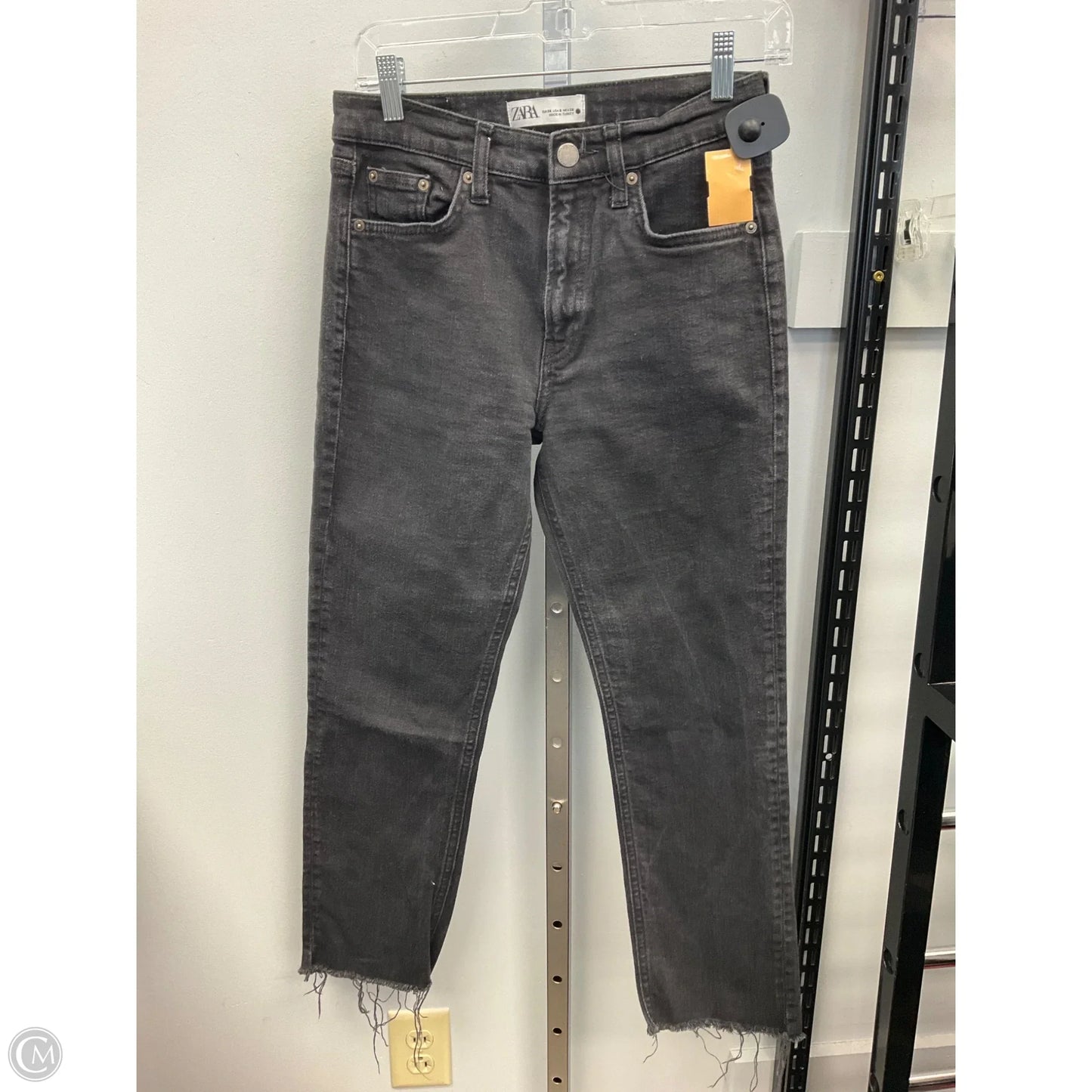 Jeans Cropped By Zara In Black, Size: 6