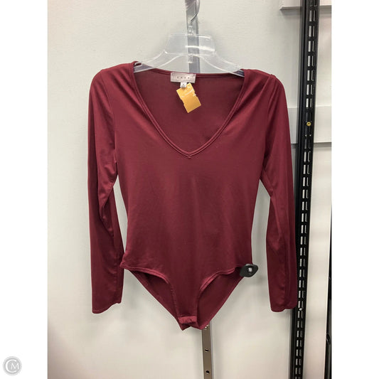 Bodysuit By Gaze In Maroon, Size: M
