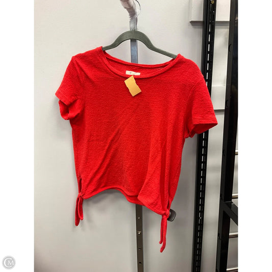 Top Short Sleeve By Madewell In Orange, Size: S
