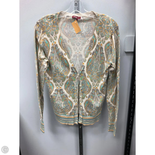 Sweater Cardigan By Merona In Paisley Print, Size: M