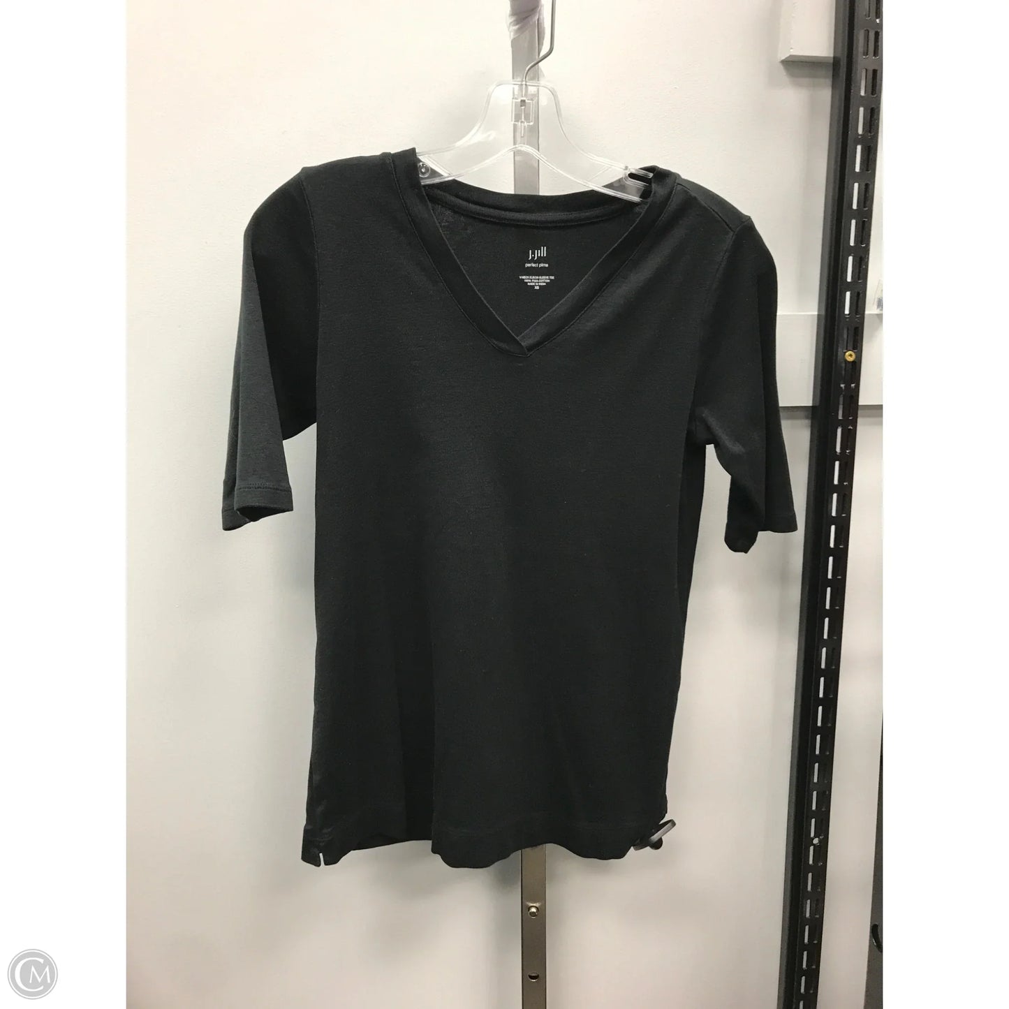 Top Short Sleeve Basic By J. Jill In Black, Size: Xs