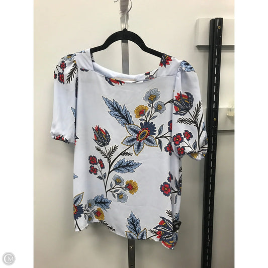 Top Short Sleeve By Loft In Blue, Size: Xxs