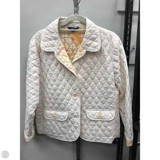 Jacket Puffer & Quilted By Lands End In White, Size: L
