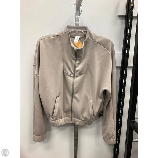 Athletic Jacket By 90 Degrees By Reflex In Taupe, Size: M