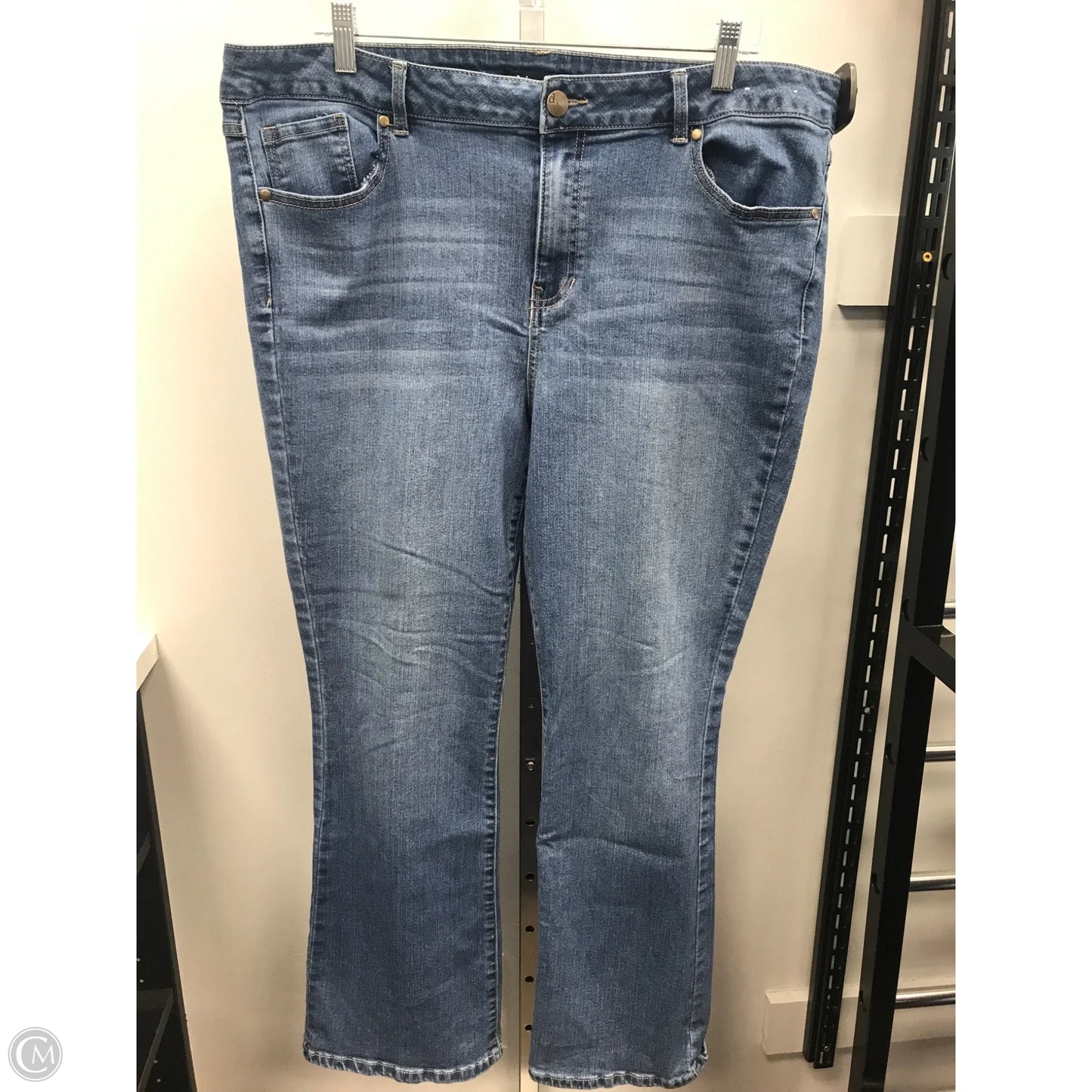 Jeans Flared By D Jeans In Blue Denim, Size: 18