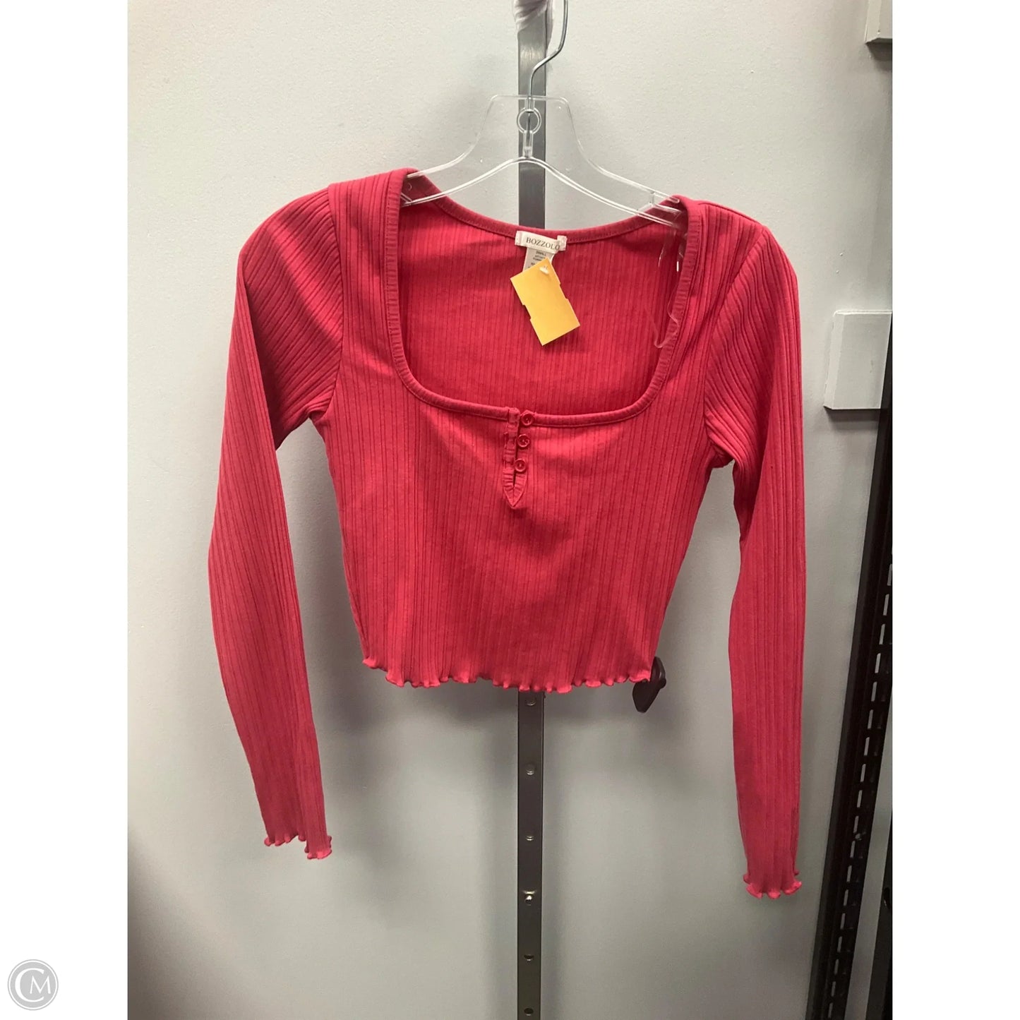 Top Long Sleeve By Bozzolo In Pink, Size: S