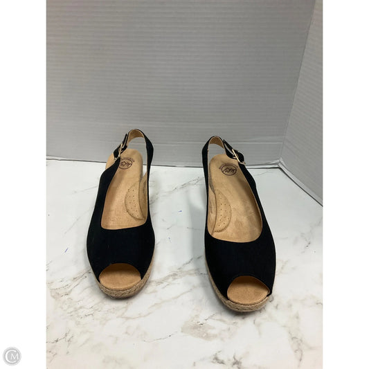 Sandals Heels Wedge By White Mountain In Black, Size: 10