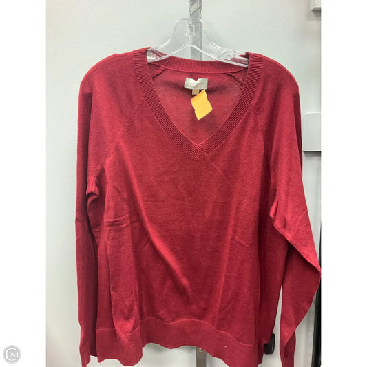 Sweater By Lucky Brand In Red, Size: L