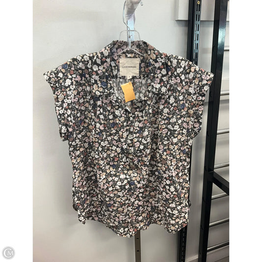 Top Short Sleeve By Lucky Brand In Floral Print, Size: Xs