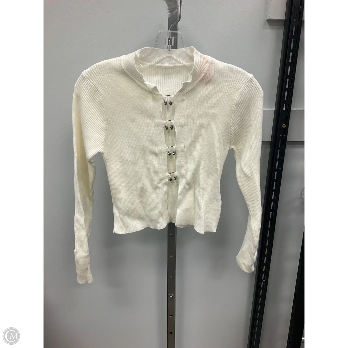 Top Long Sleeve By Shein In Ivory, Size: 6