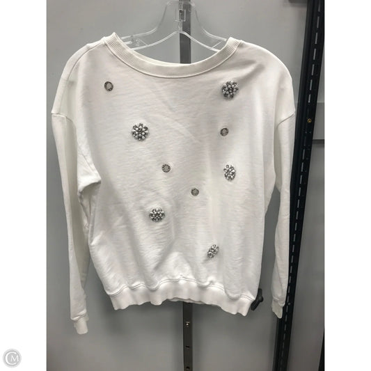 Top Long Sleeve By Zara In White, Size: S