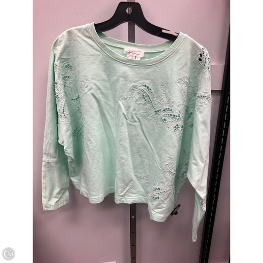 Top Long Sleeve By Anthropologie In Green, Size: M