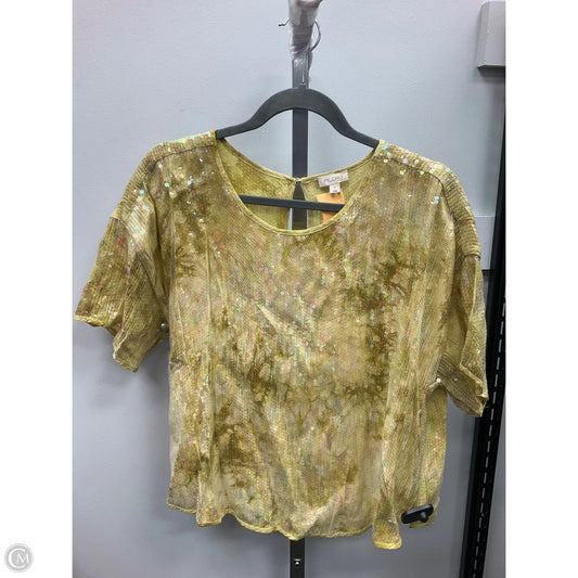 Top Short Sleeve By Pilcro In Yellow, Size: L