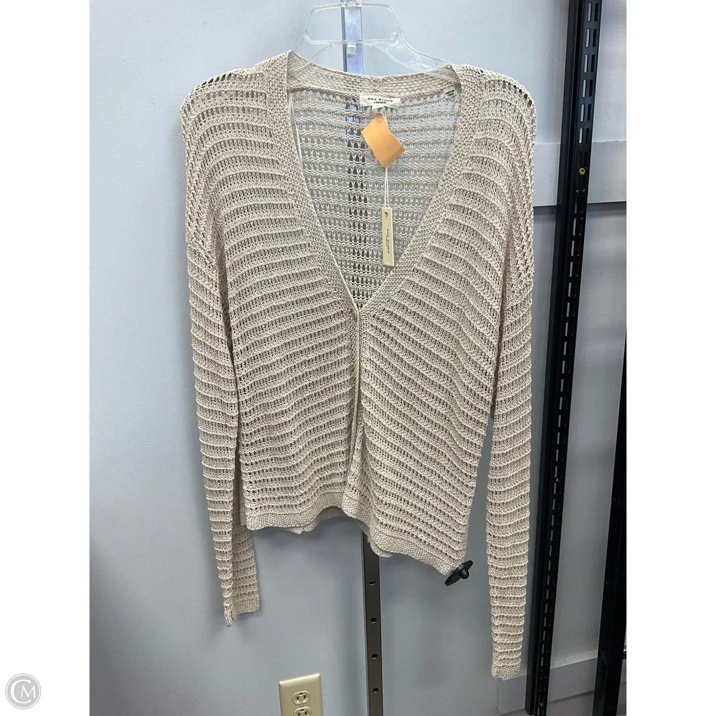Sweater Cardigan By Max Studio In Beige, Size: S