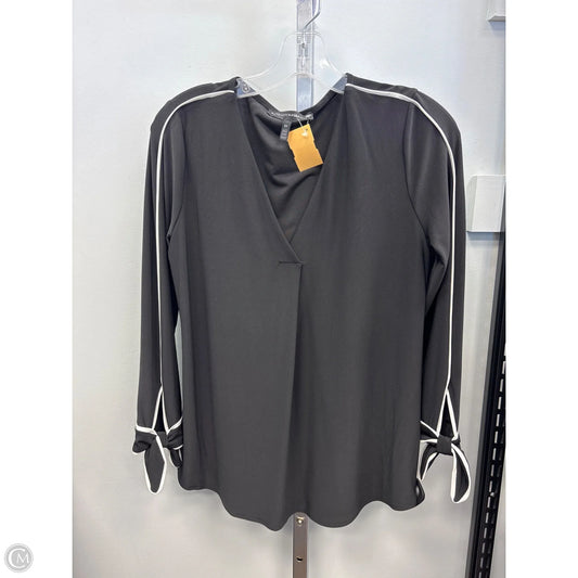 Top Long Sleeve By White House Black Market In Black & White, Size: Xs