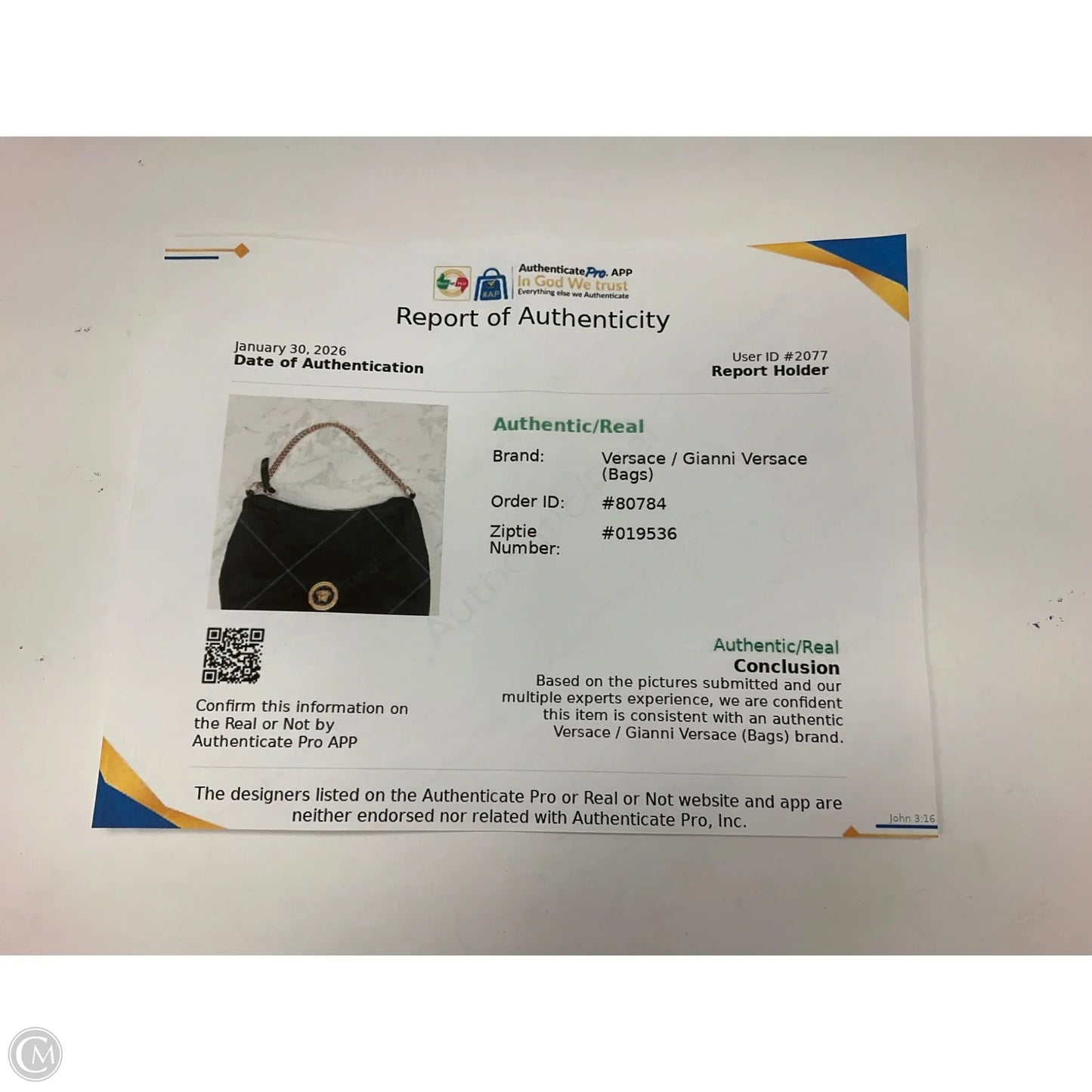 Handbag Luxury Designer By Versace, Size: Medium