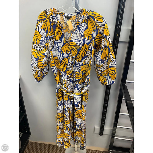 Dress Casual Maxi By Talbots In Blue & Yellow, Size: 4