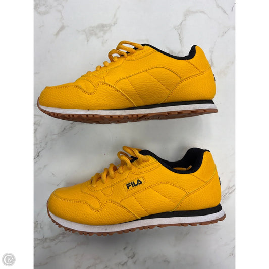Shoes Sneakers By Fila In Yellow, Size: 7.5