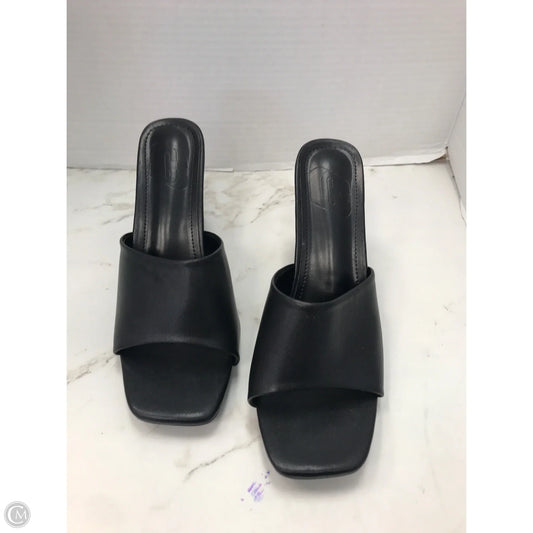 Sandals Heels Block By Clothes Mentor In Black, Size: 8