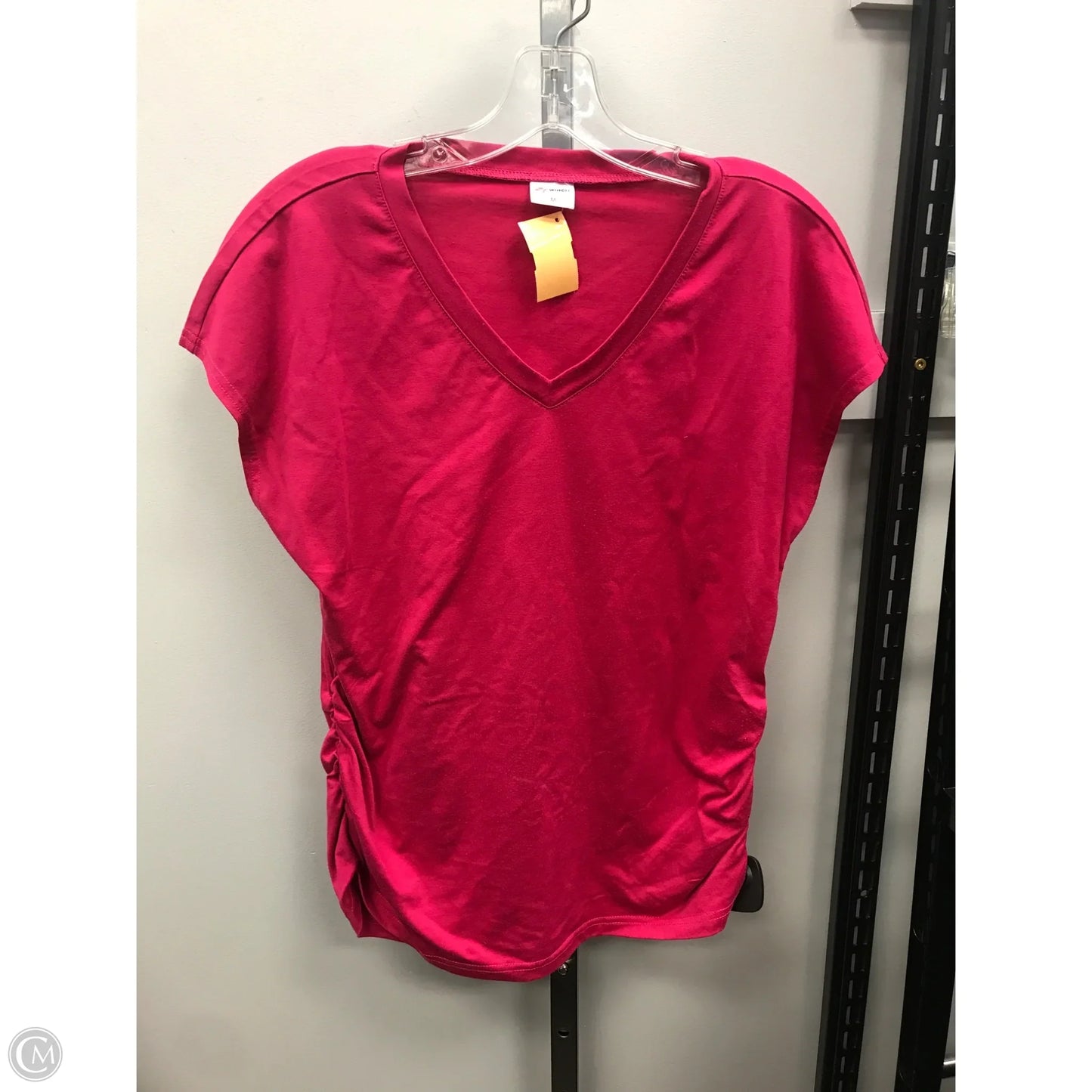 Top Short Sleeve By Cme In Pink, Size: M