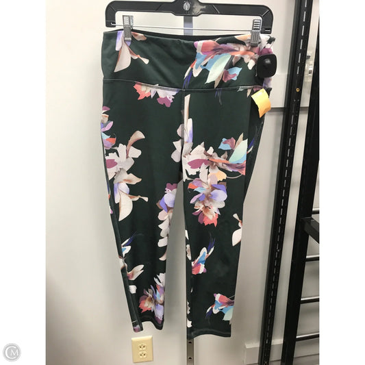 Athletic Capris By Rbx In Floral Print, Size: L