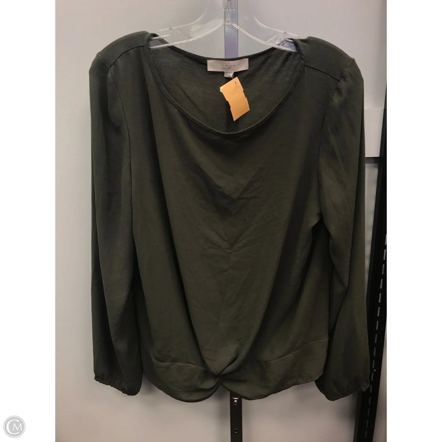 Top Long Sleeve By Loft In Green, Size: M
