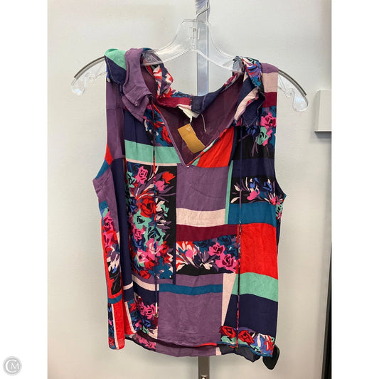 Top Sleeveless By Maeve In Multi-colored, Size: S