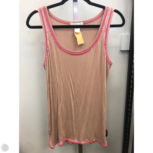 Top Sleeveless By Design History In Tan, Size: L