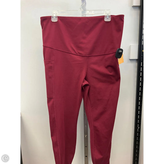 Athletic Capris By Gapfit In Maroon, Size: L