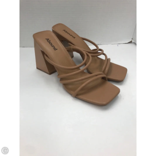 Sandals Heels Block By Abound In Tan, Size: 8