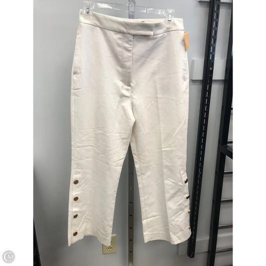 Pants Cropped By Zara In Cream, Size: M