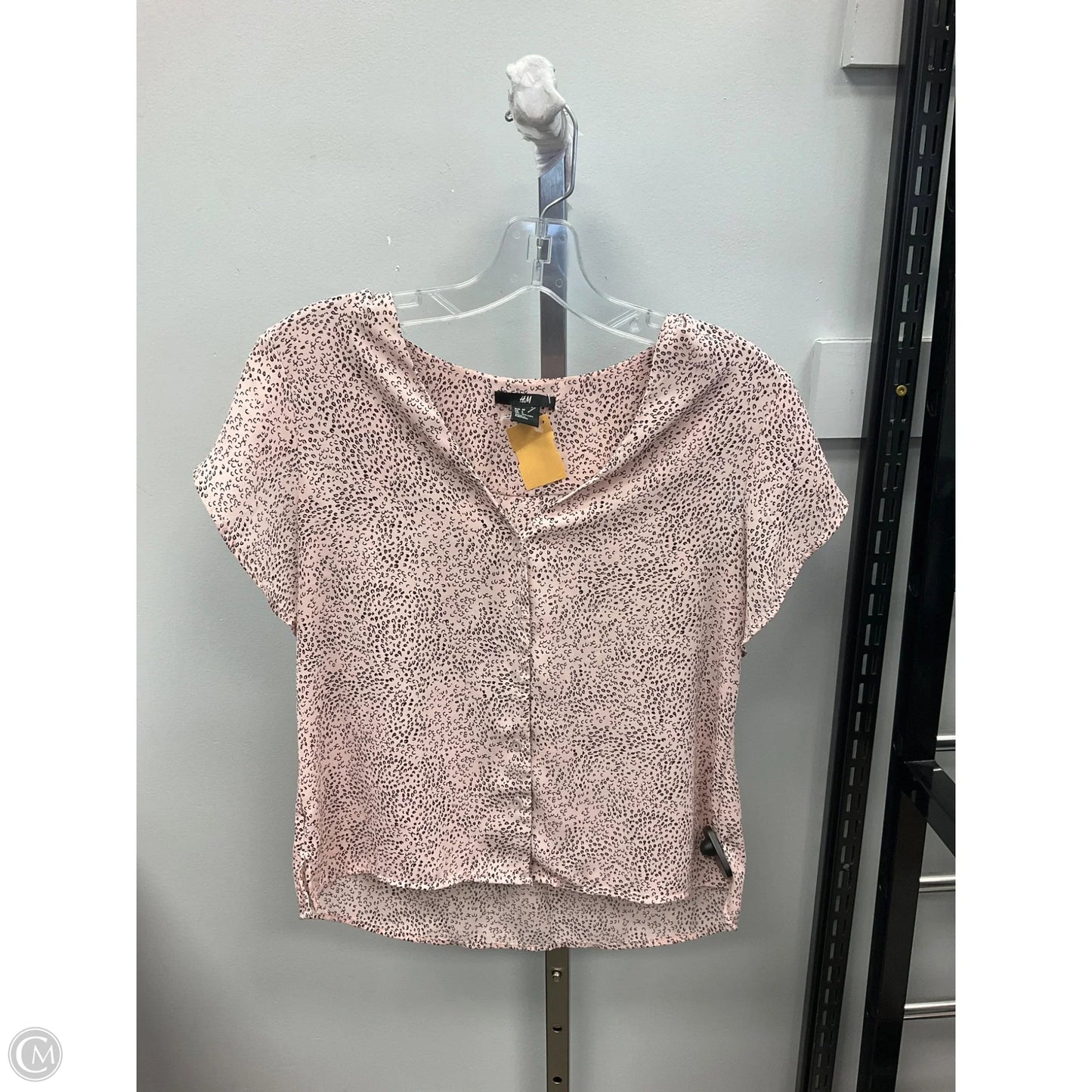 Top Short Sleeve By H&m In Black & Pink, Size: 6