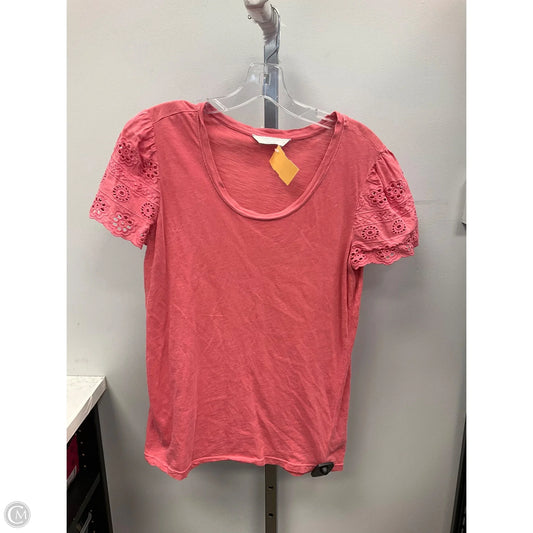 Top Short Sleeve By Lucky Brand In Peach, Size: M