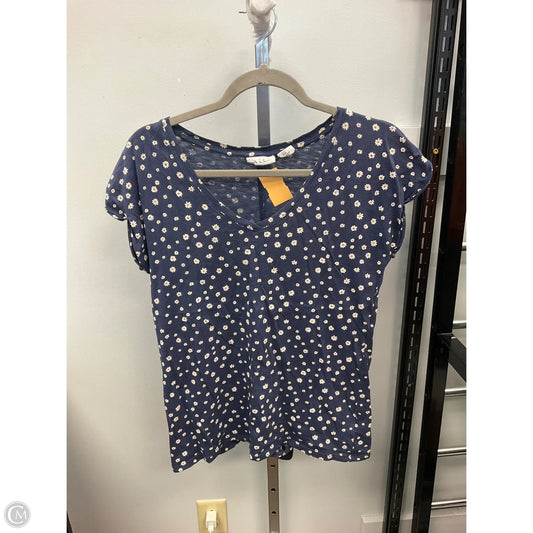 Top Short Sleeve By Nicole Miller In Floral Print, Size: M