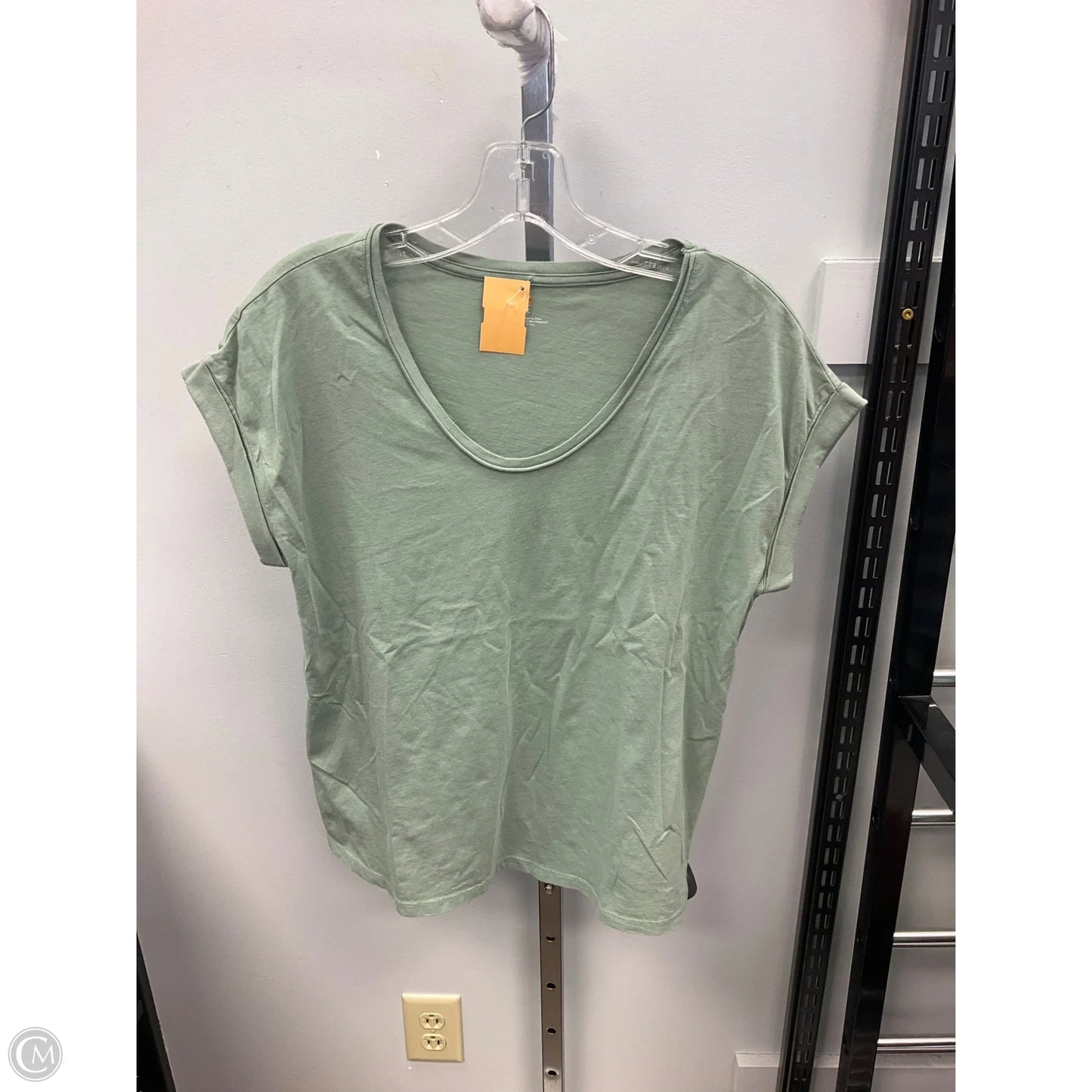 Top Short Sleeve Basic By C And C In Green, Size: M