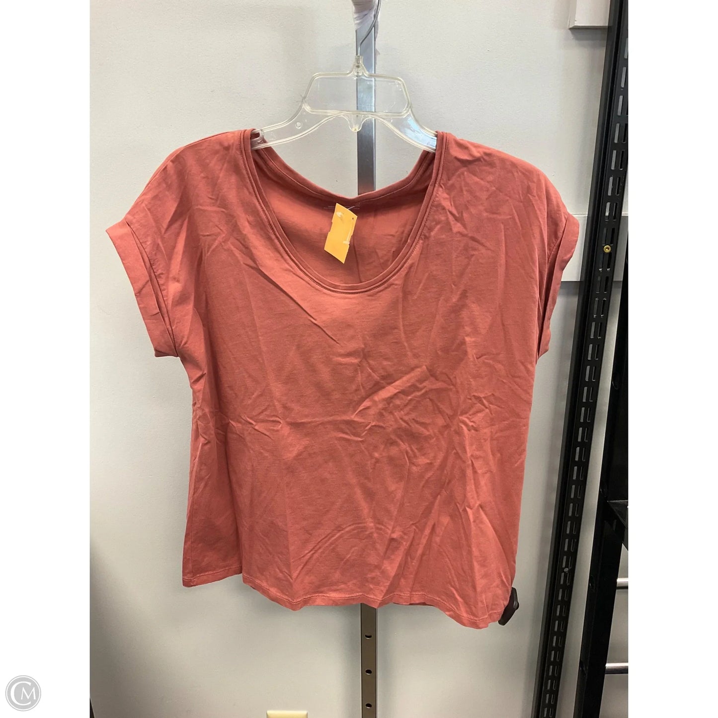 Top Short Sleeve Basic By C And C In Copper, Size: M