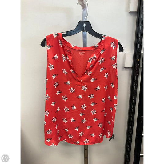 Top Sleeveless By Loft In Orange, Size: L