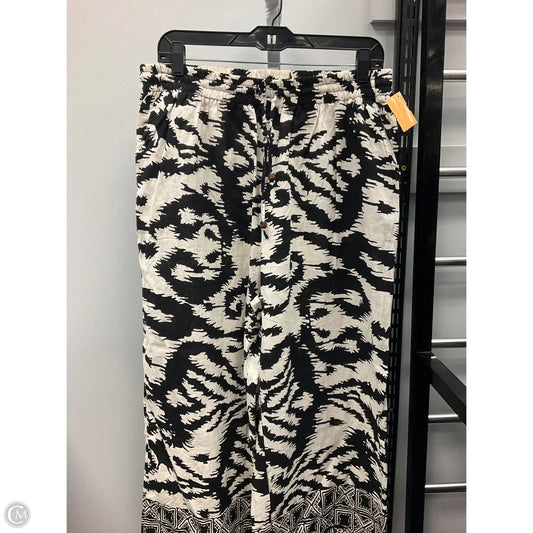 Pants Linen By Rachel Zoe In Black & Cream, Size: 1x