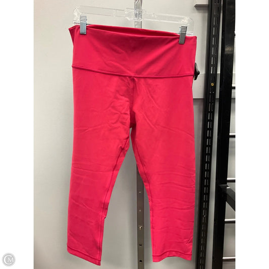 Athletic Capris By Lululemon In Pink, Size: 12