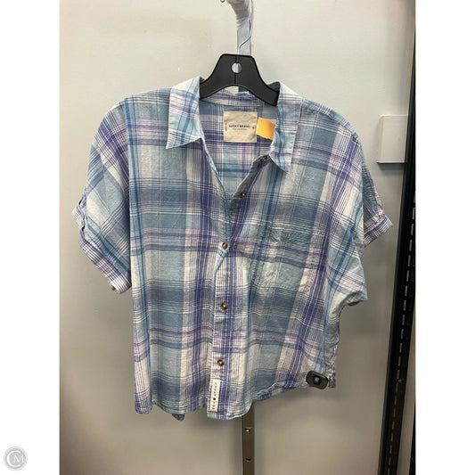 Top Short Sleeve By Lucky Brand In Blue, Size: M