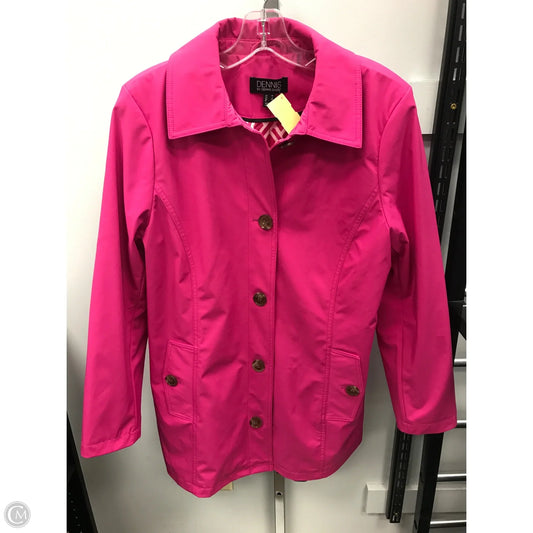 Coat Raincoat By Dennis Basso Qvc In Pink, Size: M
