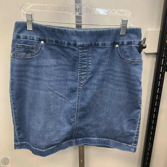 Skort By Chicos In Blue Denim, Size: 10