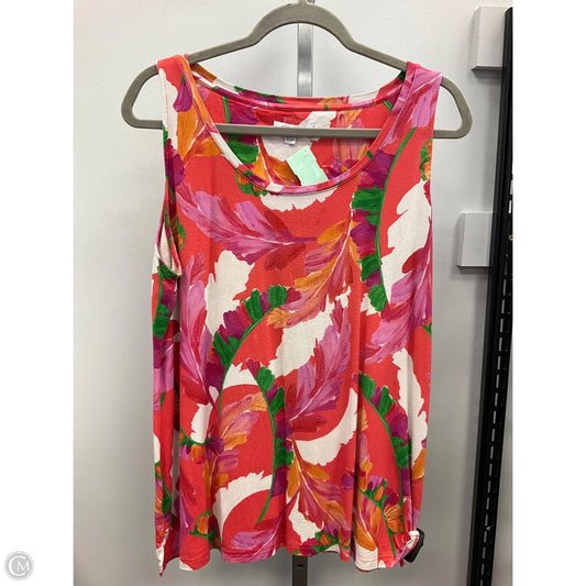 Tunic 3/4 Sleeve By Chicos In Floral Print, Size: L