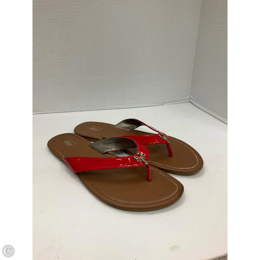 Sandals Flip Flops By Bass In Tan, Size: 11