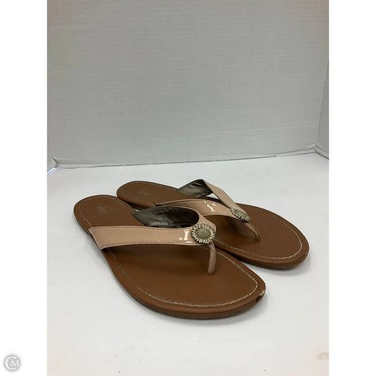 Sandals Flip Flops By Bass In Rose Gold, Size: 11