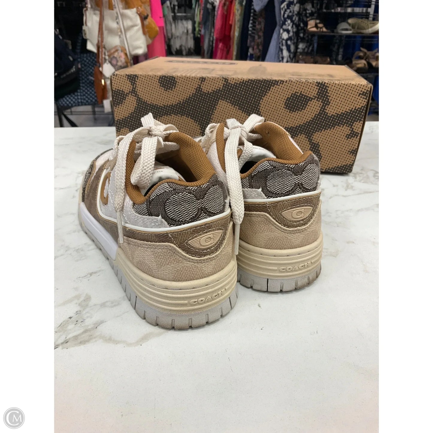 Shoes Designer By Coach In Brown & Cream, Size: 6