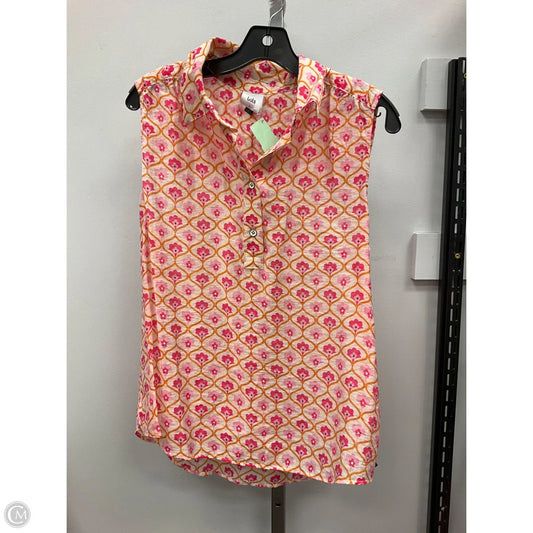 Top Sleeveless By Cabi In Floral Print, Size: L