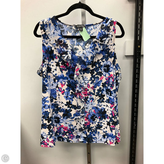 Top Sleeveless By Roz And Ali In Floral Print, Size: 2x